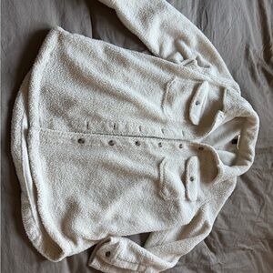 Cozy Cream Button-Up Sherpa Jacket